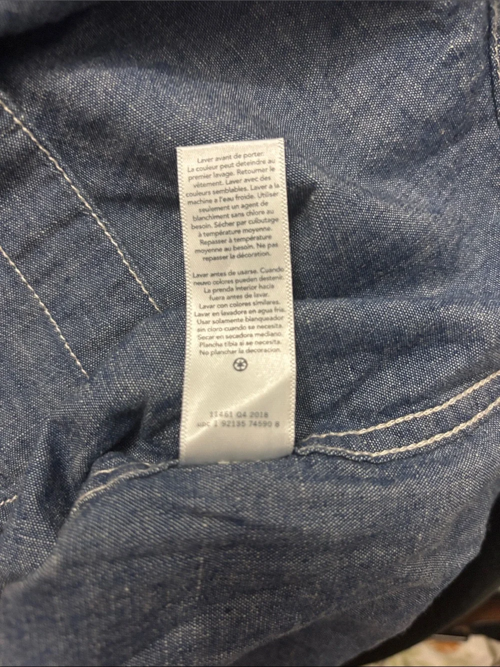 Carter's Short-Sleeve Denim Button-Down Shirt - Blue